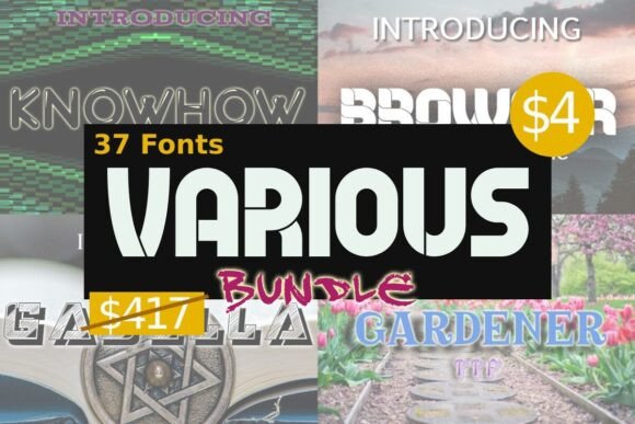 Download Various Fonts Bundle - Premium Resources